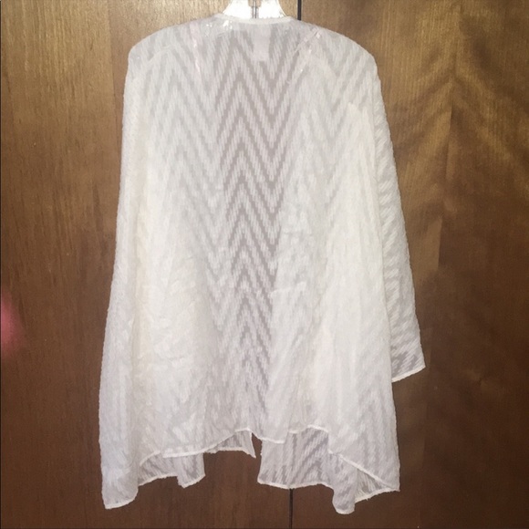 Forever 21 Semi-sheer White Open Cardigan Top - Picture 2 of 7